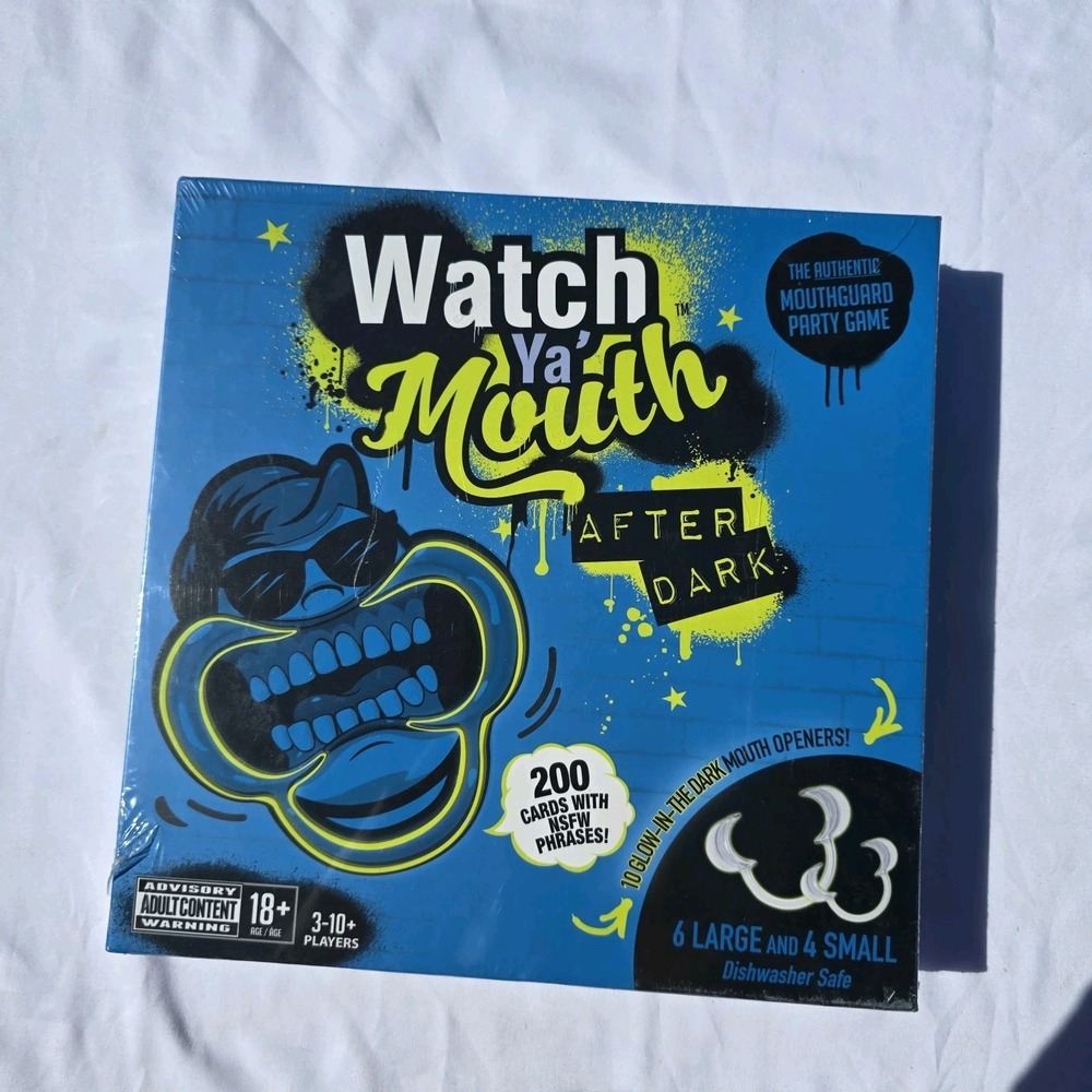 Watch Ya' Mouth After Dark Adult Party Game 200 Card Glow in the Dark Ages 18+